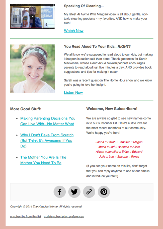 The Happiest Home Newsletter