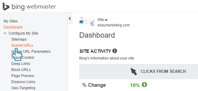 bing webmaster tools