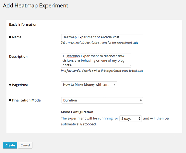 Add Heatmap Experiment