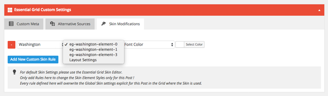 Essential Grid Custom Settings