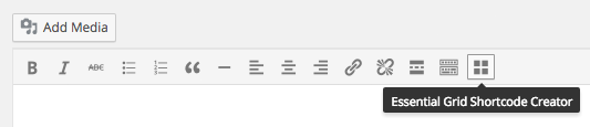 Essential Grid Shortcode Button