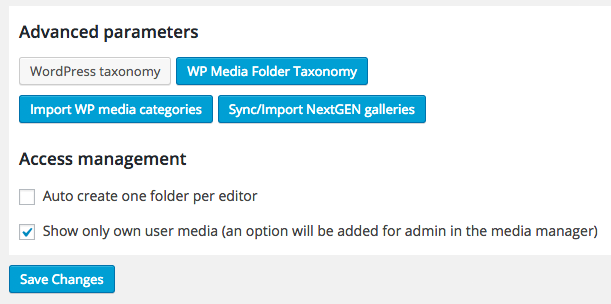 WP Media Folder Settings