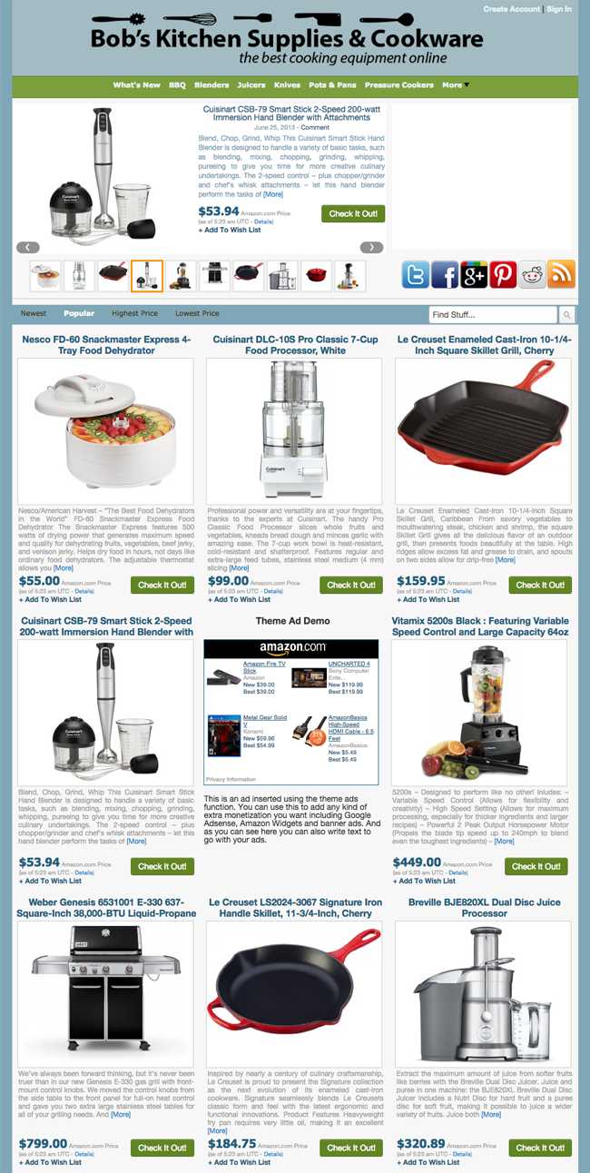 Bob's Kitchen Supplies Home Page