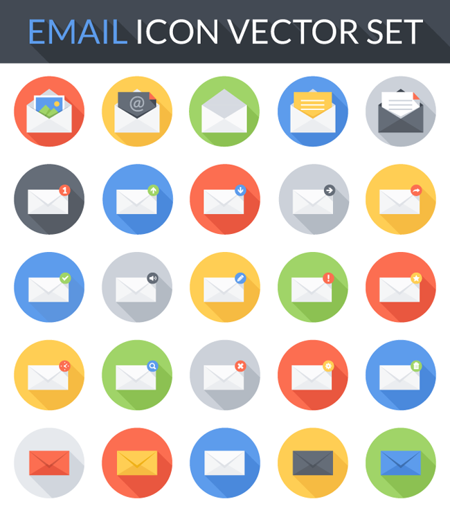 Email Icon Vector Set