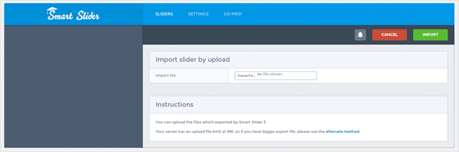 Import a Slider