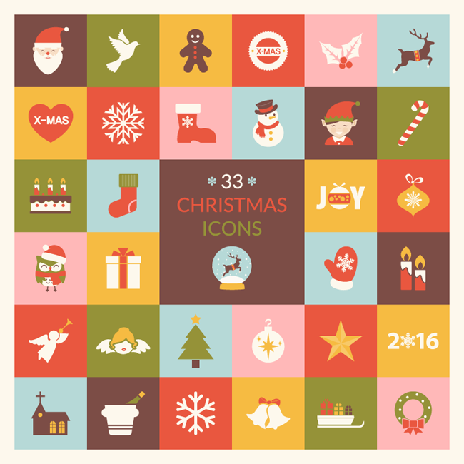 Christmas Icon Pack Vector Set