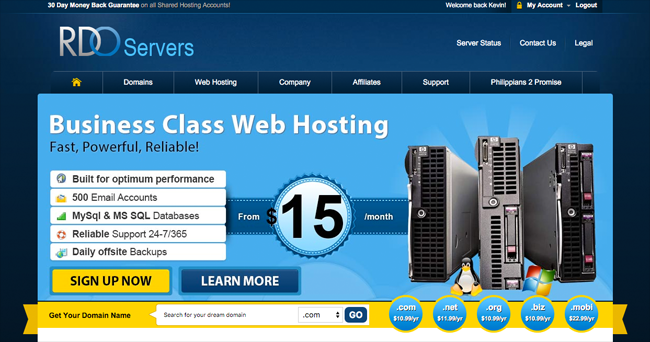 RDO Servers Home Page