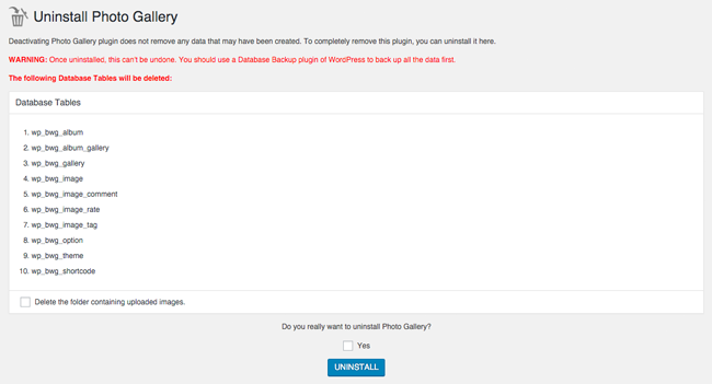 Uninstall Photo Gallery
