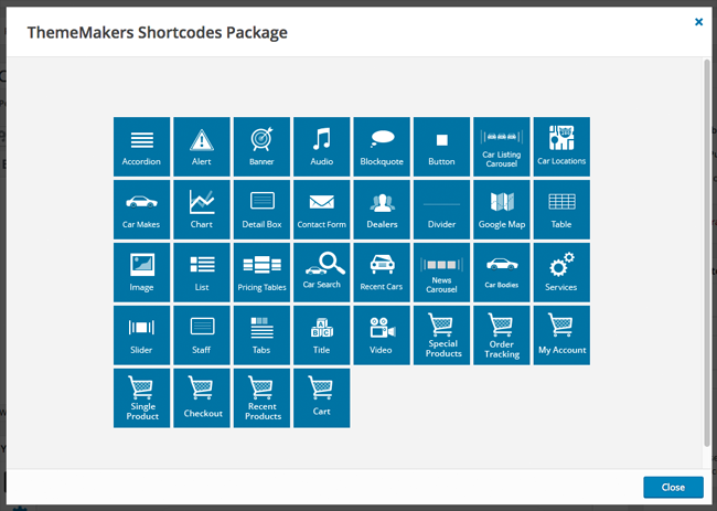 ThemeMakers Shortcodes Package