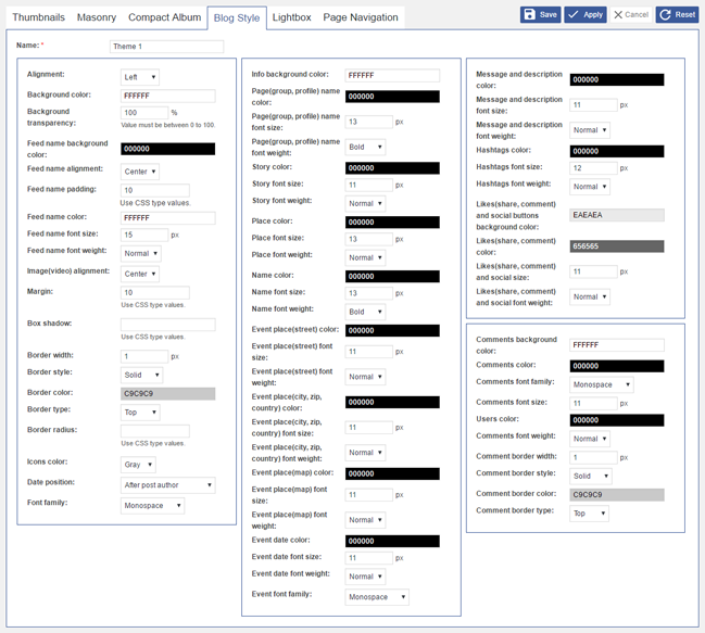 Modifying Blog Style