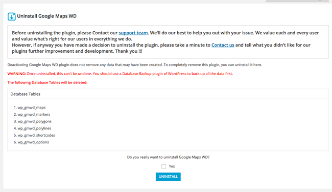 Uninstall Google Maps WD