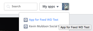 Select Facebook App