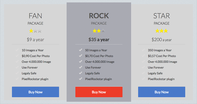 PixelRockstar Pricing