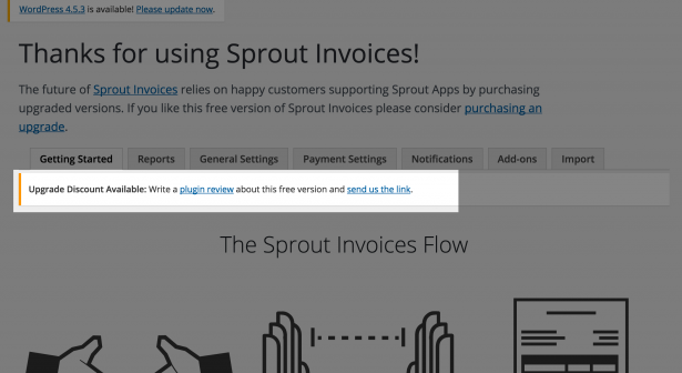 Sprout Invoices Review Offer