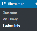 Elementor Admin Menu