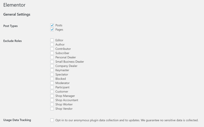 General Settings