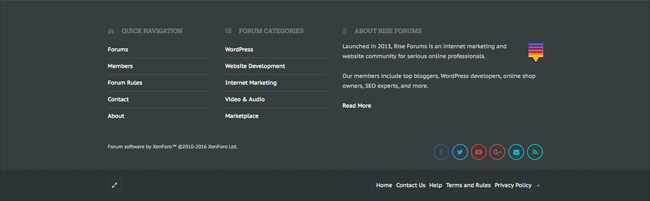 New Rise Forums Footer