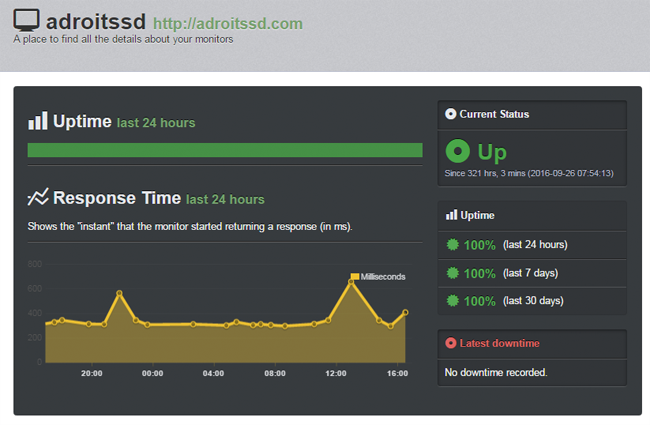 AdroitSSD Uptime