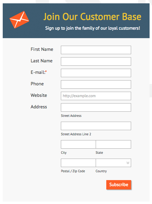 Client List Form