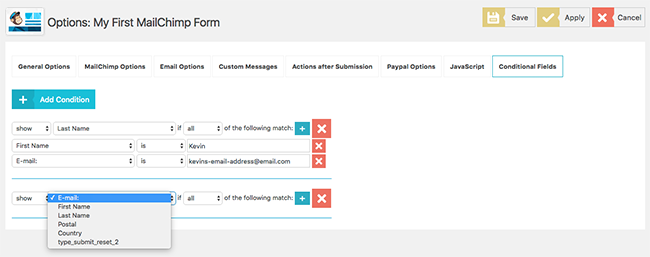 Conditional Fields