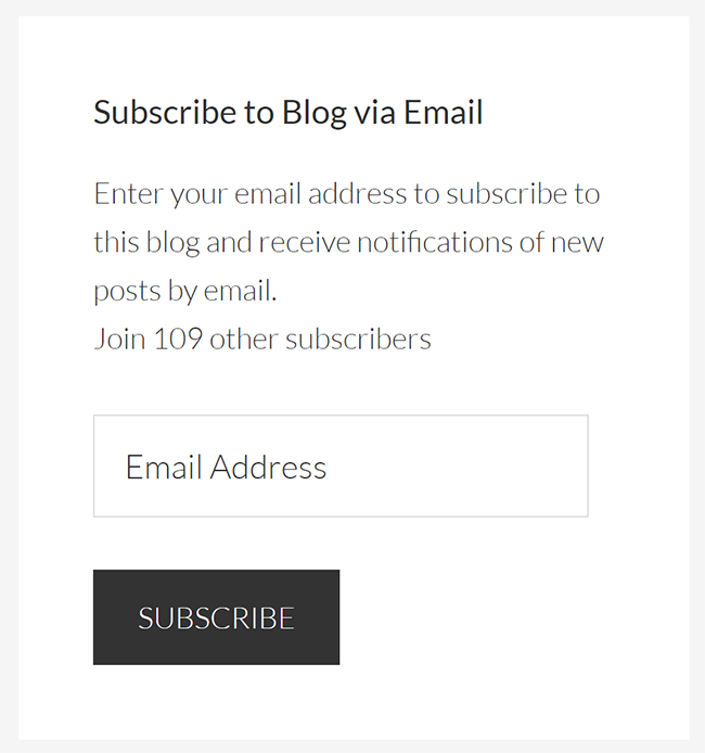 Subscribe to Blog via Email