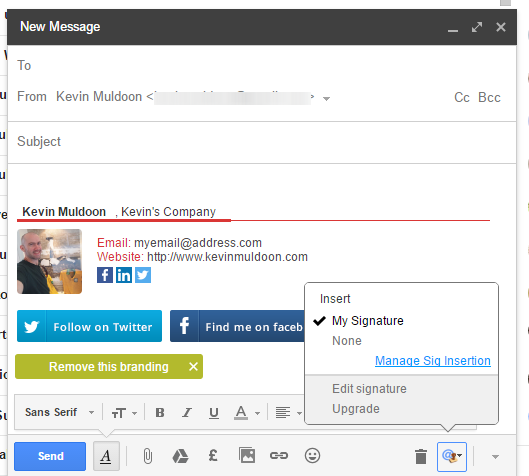 Gmail Signature Example