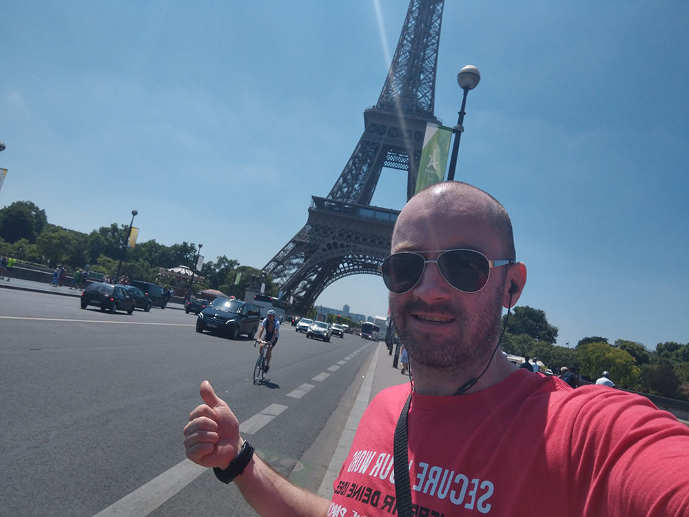 Photo outside Eiffel Tower