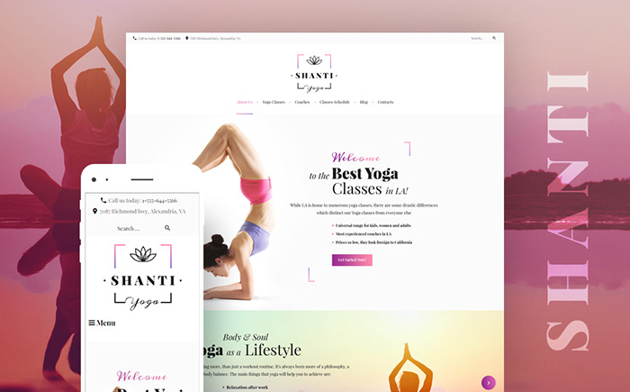 Shanti – Yoga Center WordPress Templat