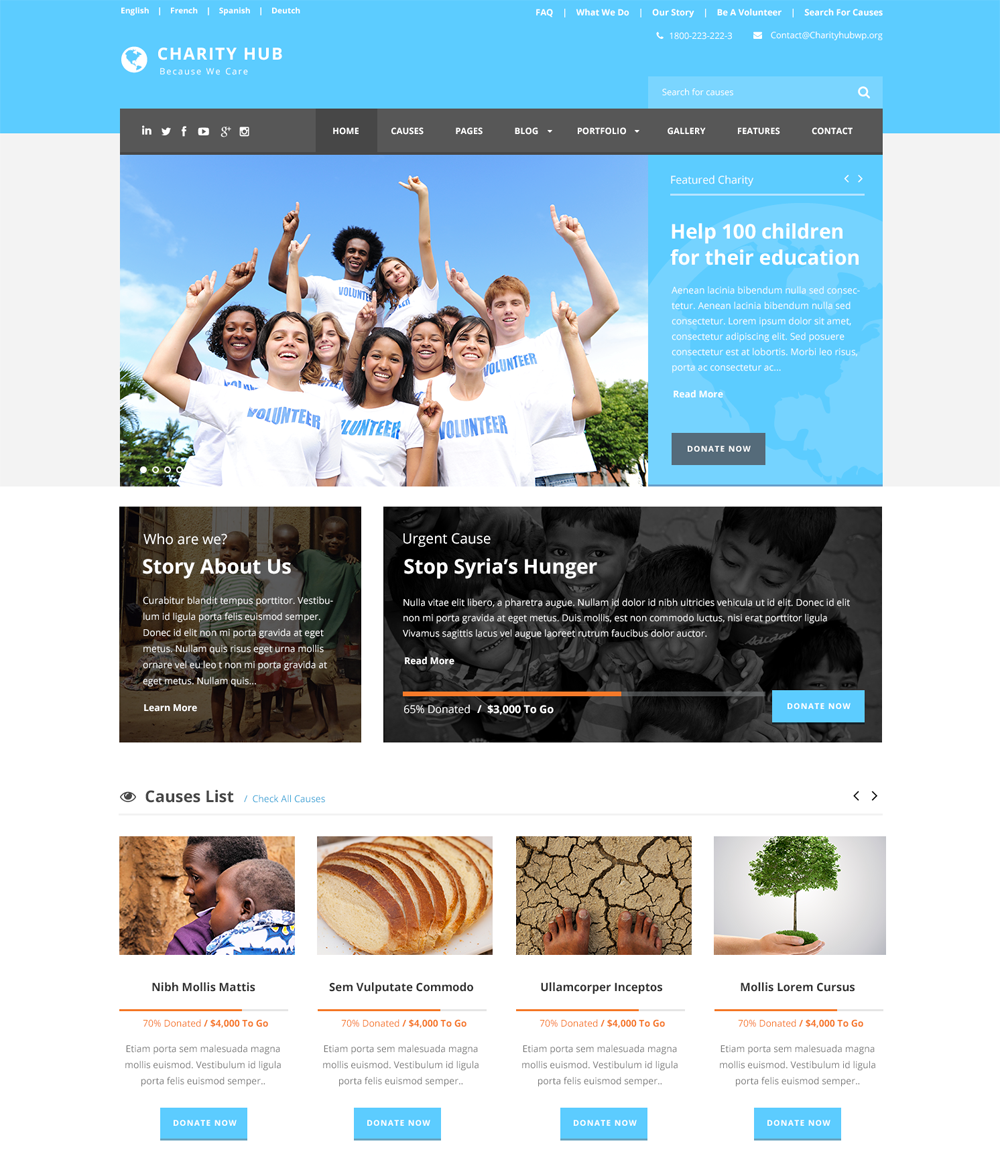 Charity Hub WordPress Theme