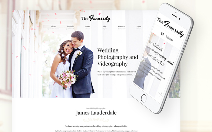  Focussity - Wedding Photography WordPress Theme