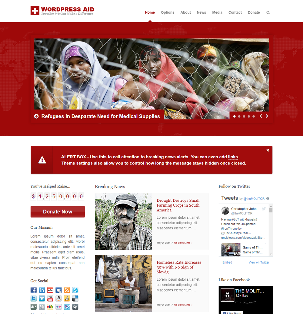 Aid Charity WordPress Theme