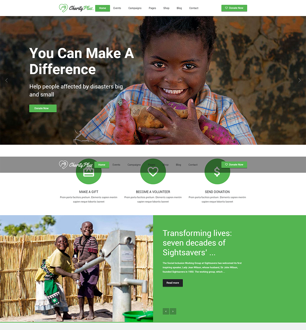 Charity Plus WordPress Theme