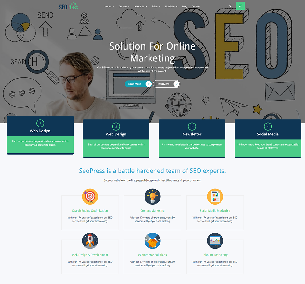 SEOPress - Digital Marketing Agency WordPress Theme