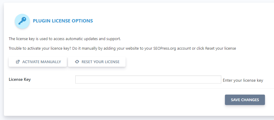 SEOPress License Page