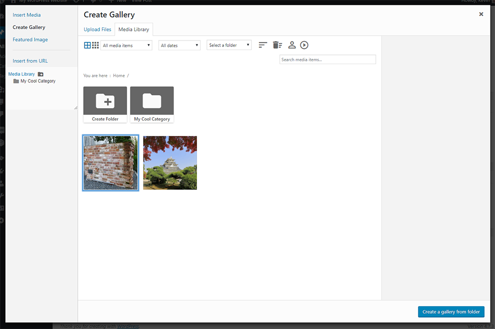 Create a gallery from folder