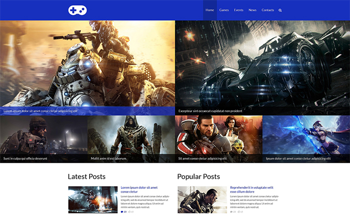 Game Portal Responsive Website Template