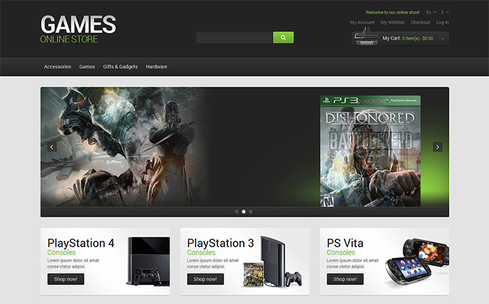 Games Online Store Magento Theme