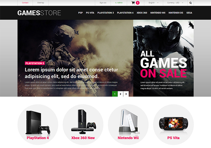 GameStore PrestaShop Theme