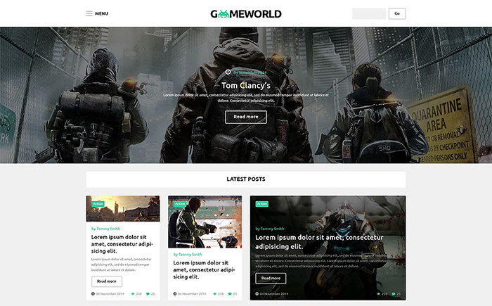 GameWorld WordPress Theme