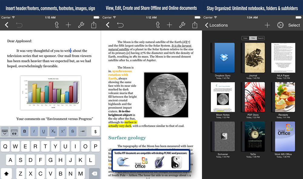 Textilus Pro iPad App