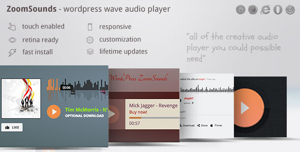 Screenshot of the ZoomSounds WordPress plugin