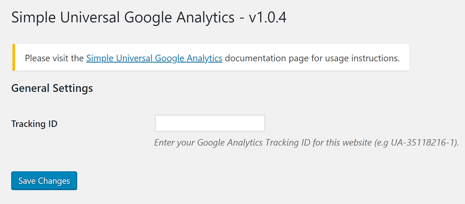Simple Universal Google Analytics