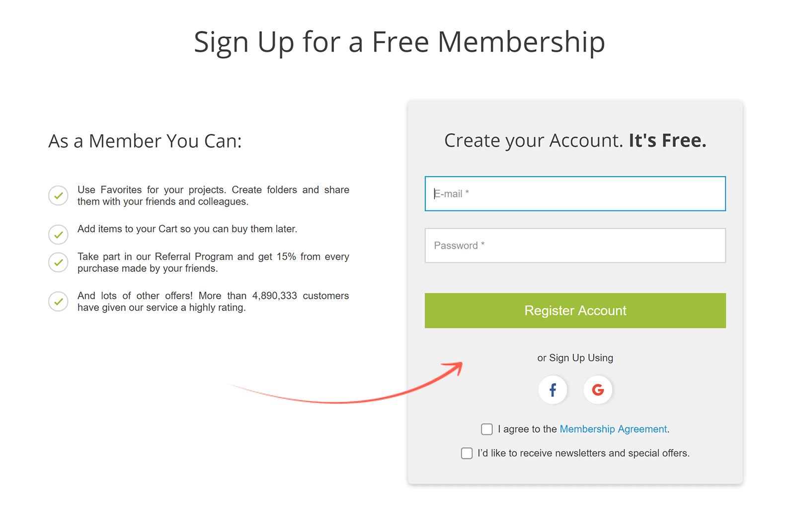 Sign Up For Free