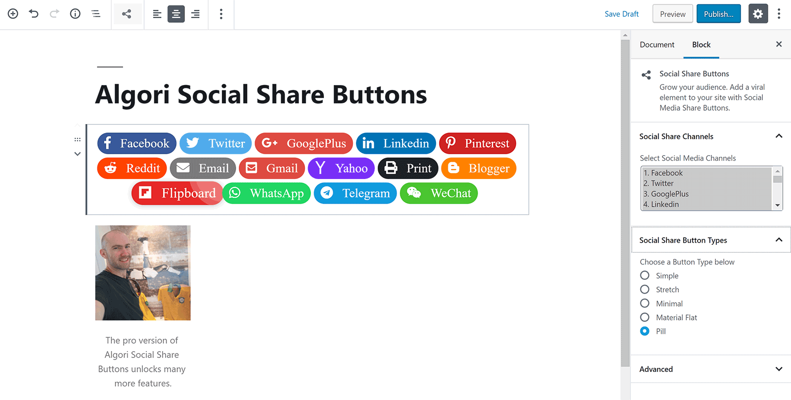 Algori Social Share Buttons