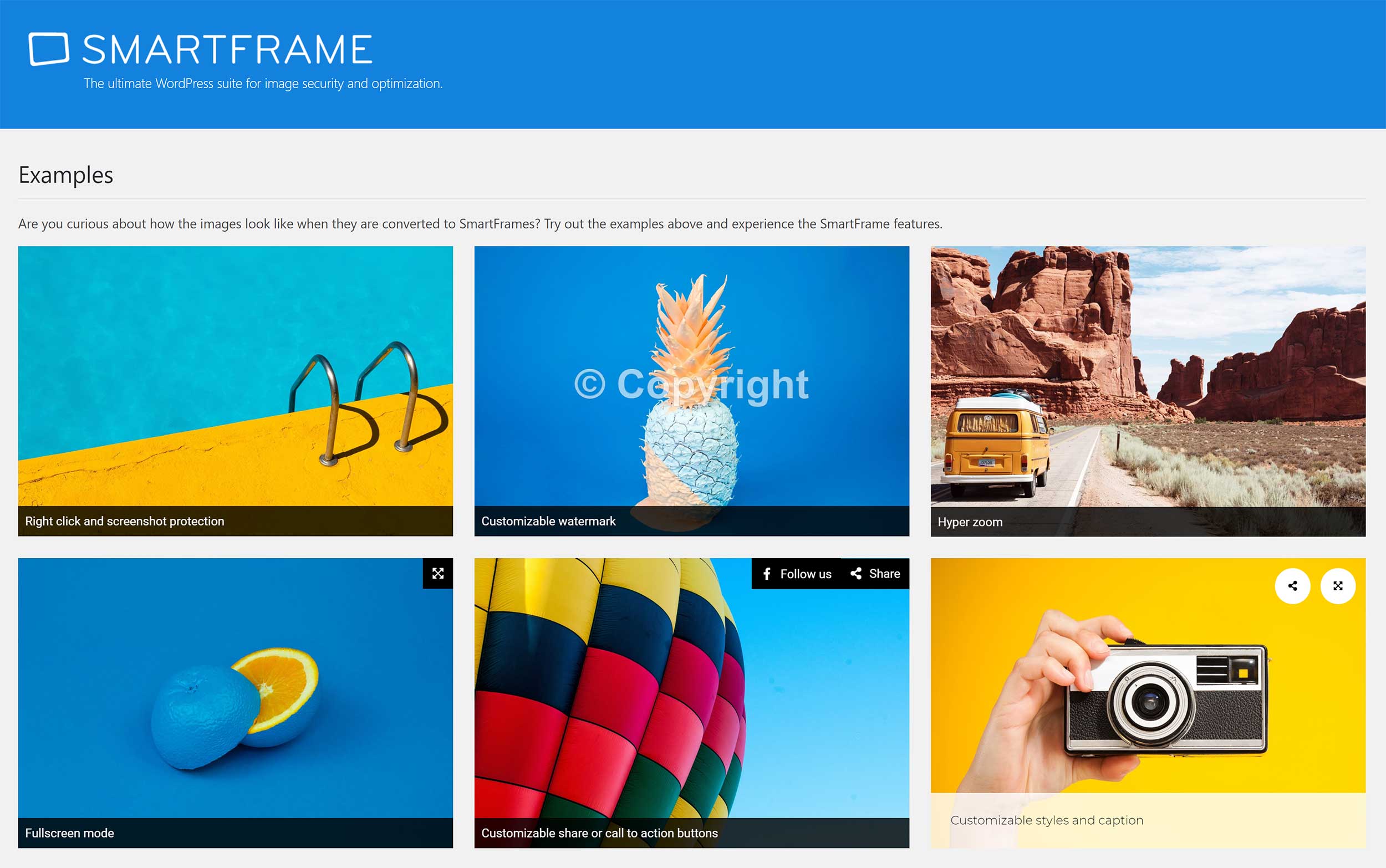 SmartFrame WordPress Plugin Examples