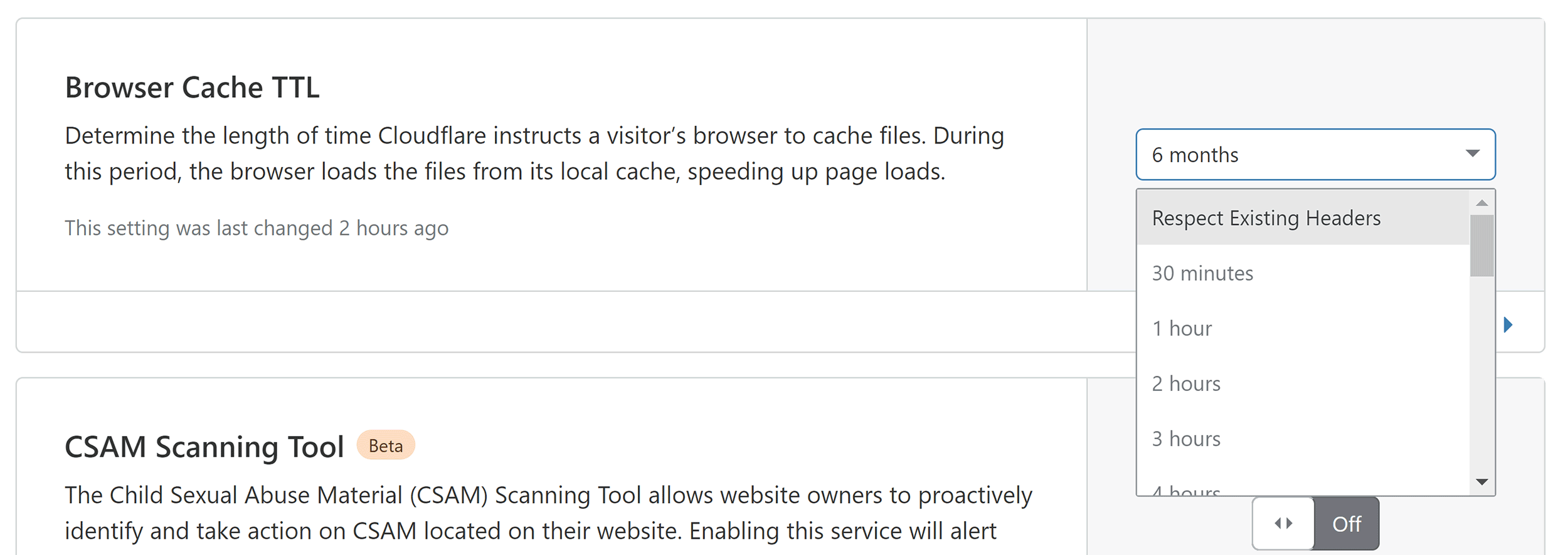 Cloudflare Browser Cache CCL