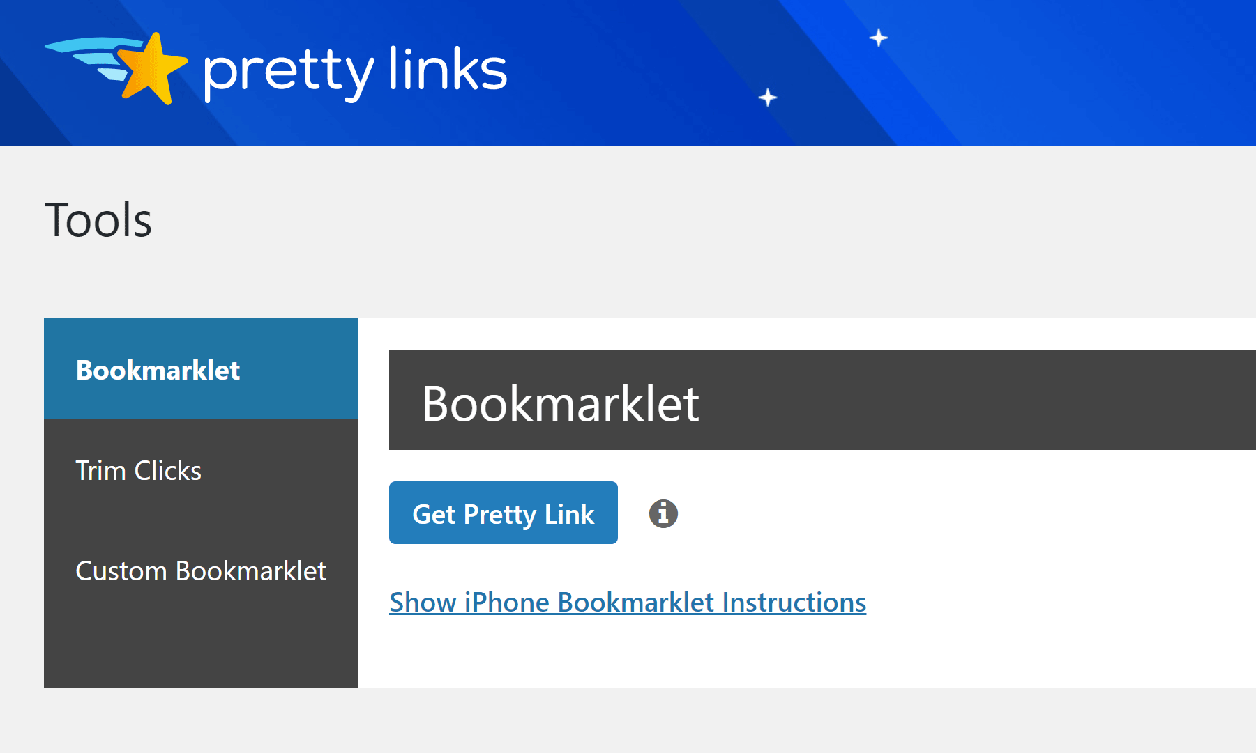 Pretty Links Bookmarklet