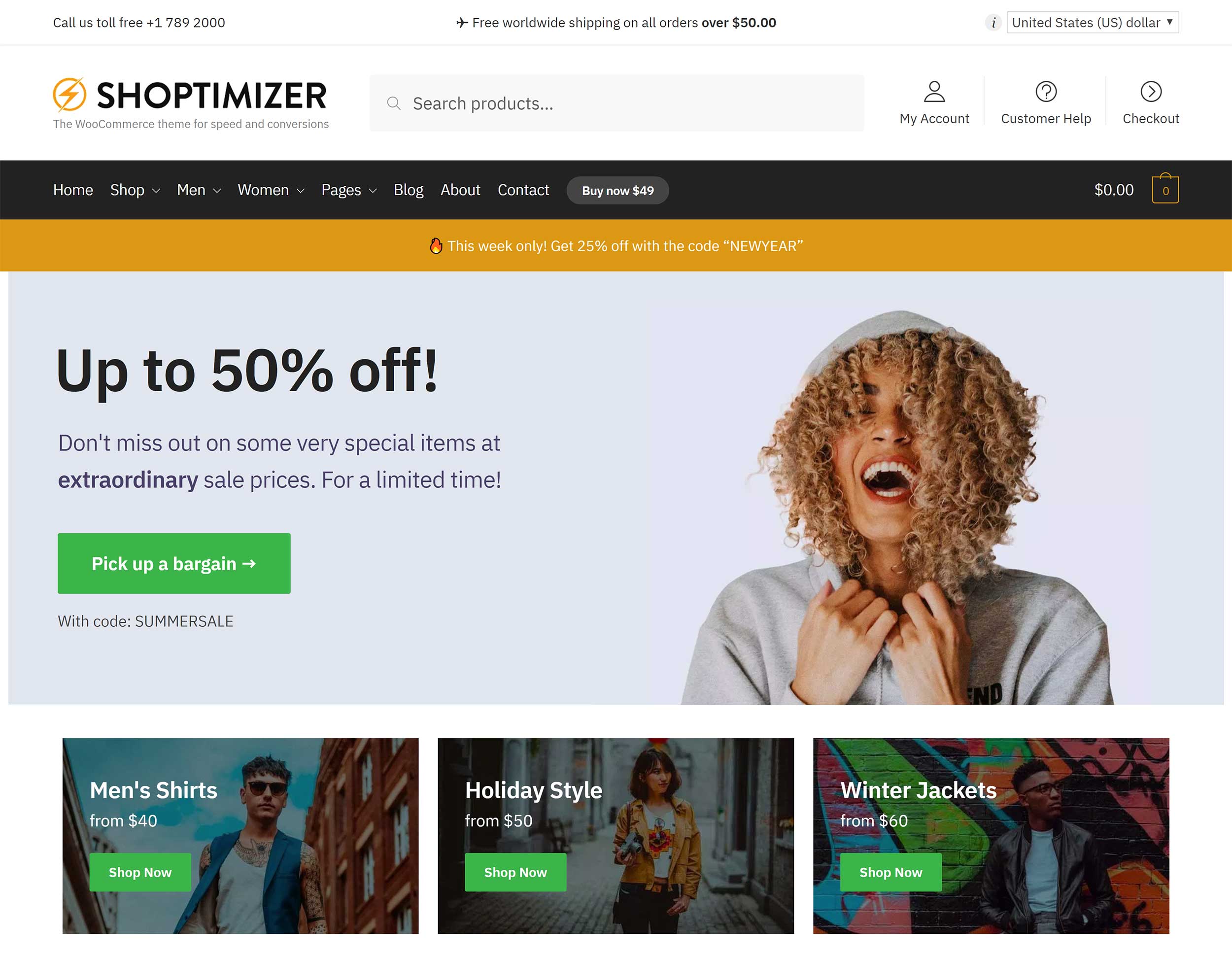 Shoptimizer Home Page