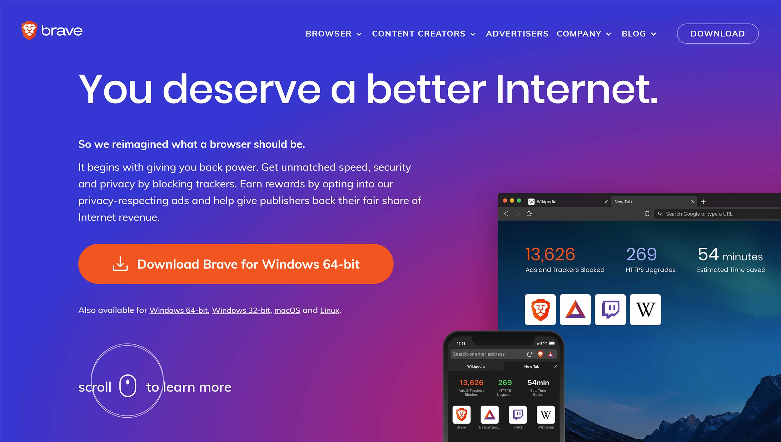 brave browser do not track