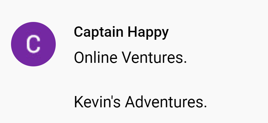 Captain Happy Channel Name Suggestion